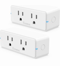 Govee Dual Smart Plug 2 Pack, 15A WiFi Bluetooth Outlet, Work with Alexa