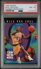 1995 Hoops Nick Van Exel Number Crunchers #9 PSA 8 NM-MT Los Angeles Lakers