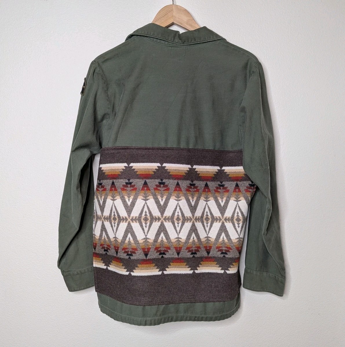 Upcycled Pendleton Aztec Native Army Jacket DIY W… - image 1