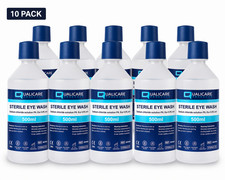Eye Wash 500ml Bottles Sterile Saline Eyewash First Aid Emergency Workplace Safe