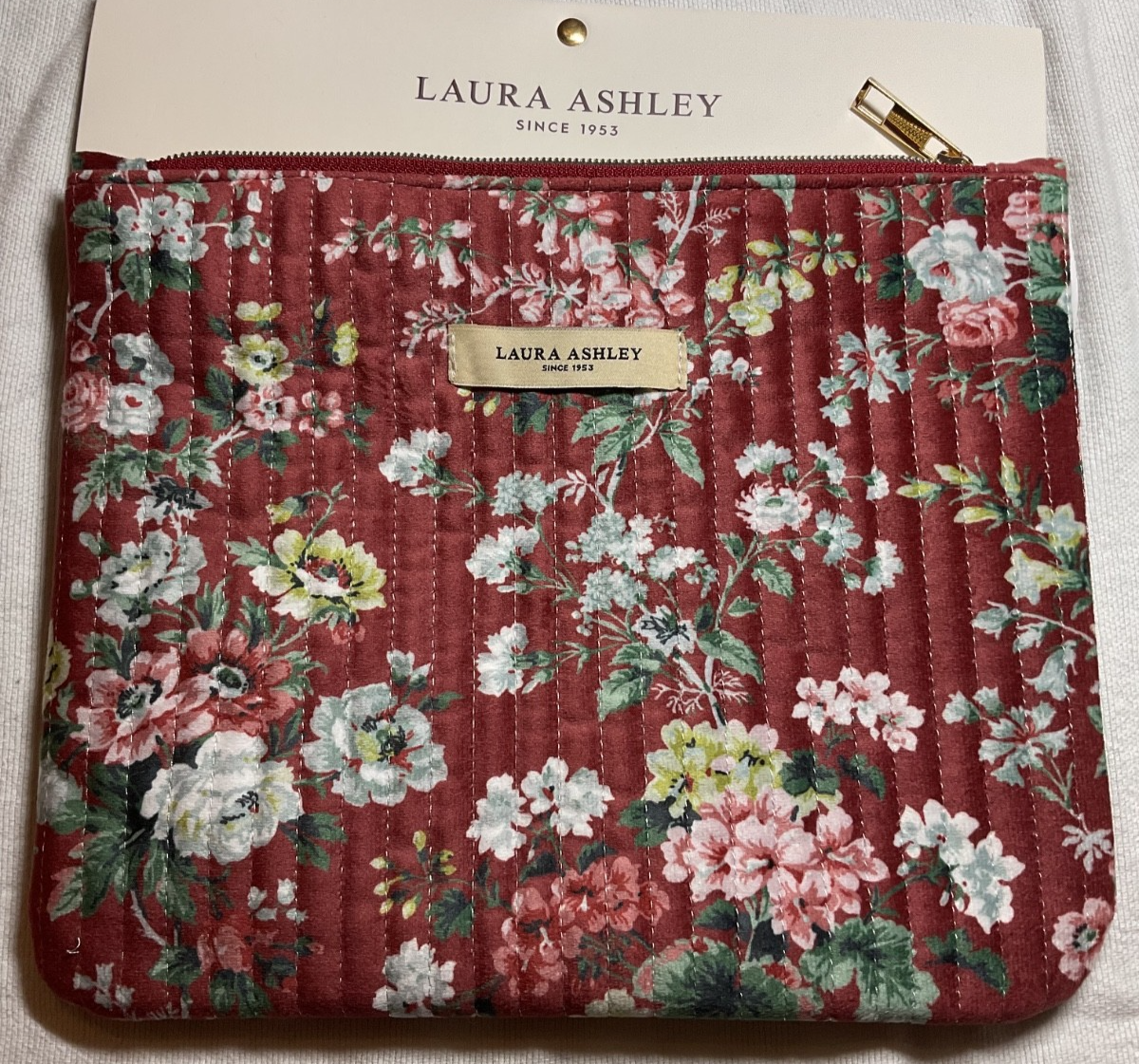 Laura Ashley Make Up Travel Bag Cosmetic Zip Up Floral SERENE