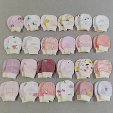Baby Cotton No Scratch Mittens Floral Newborn Hand Covers Infant 0-3 Months
