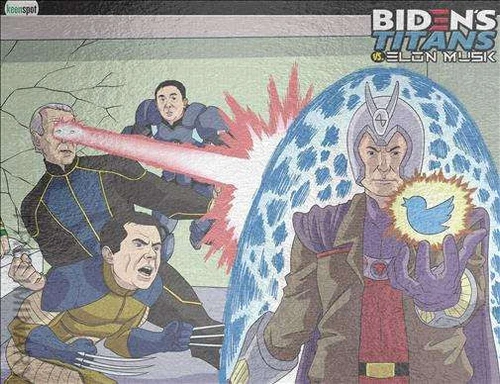 Biden's Titans Vs. Elon Musk #1H VF/NM; Keenspot | print run: 160 Holofoil - we