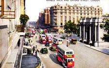 Vintage London Postcard – Marble Arch & Oxford Street – Valentine’s Series –