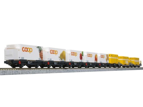 Kato 10-1731 - Rhätische Bahn Container-Güterzug 8-teilig - Spur N - NEU
