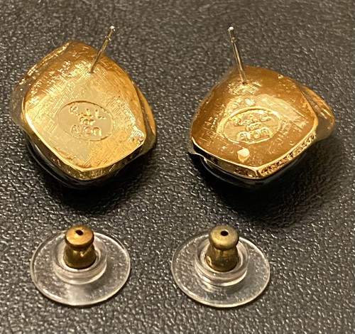 Vintage Kenneth Jay Lane Black Lucite Bud Earrings Beautiful 1989 Avon - Picture 6 of 8