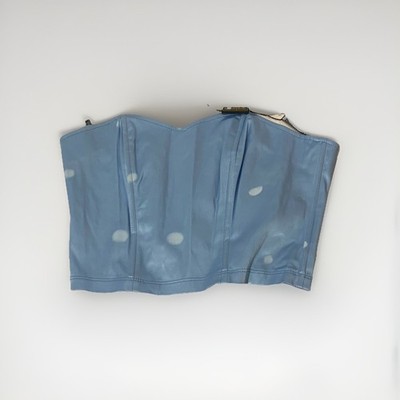 Hellblaues Top Bustier Gr 38 Roccobarocco Jeans Made In Italy Satin