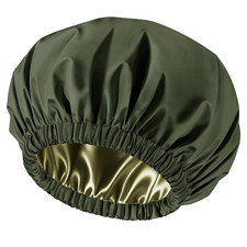 Shower Cap for Women, Reusable Waterproof Satin Lined Shower Cap Large Shower