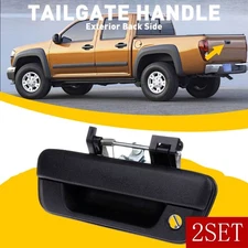 Tailgate Handle Textured w/ Lock For Chevrolet Colorado GMC Canyon 04-12 11 2SET