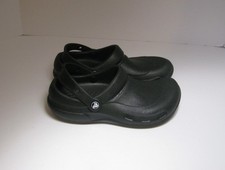 Crocs Unisex Adult Bistro Slip Resistant Black Clogs Work Shoes Size 7 M / 9 W