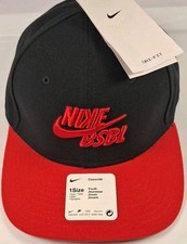 Nike Dri-FIT Classic99 Youth OSFM C31216 Swoosh Flex Color Block Hat, Black/Red