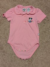 Vintage Baby Mickey  Co. Pink Minnie Baby One Piece 18M