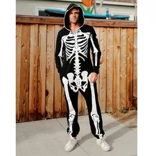 NWT Adult Tipsy Elves Skeleton Hooded Costume Size Medium
