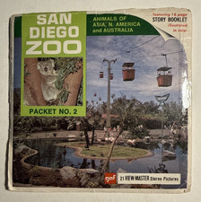 View-Master SAN DIEGO ZOO Packet No. 2 - A197 - 3 Reel Set  Booklet V2 