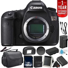 Canon EOS 5DS Digital SLR Camera 0581C002 (Body Only)- Bundle with 32GB Memory