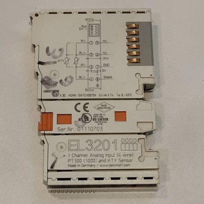 Beckhoff EL3201 Terminal 1-Channel Analog Input PLC Module 4W
