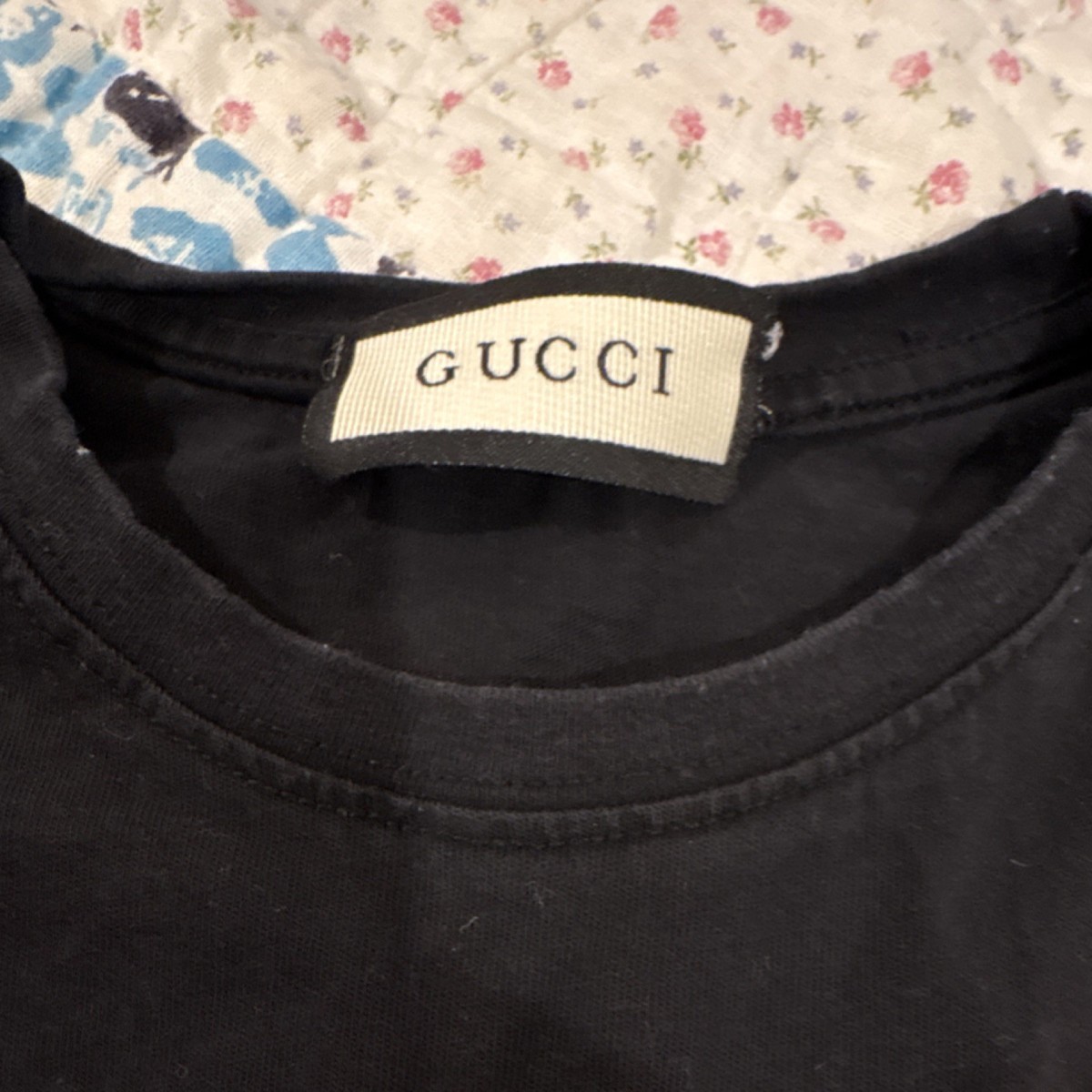 Gucci Boys Black Graphic Print Music Theme Cotton T-Shirt Size 130
