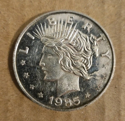 1985 Vintage 1oz 999 Silber Peace Dollar Trade Unit - Bild 1 von 2