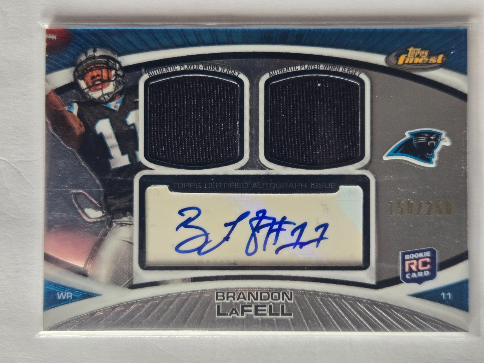 Brandon LaFell Finest Dual Relics Autograph #BL Base