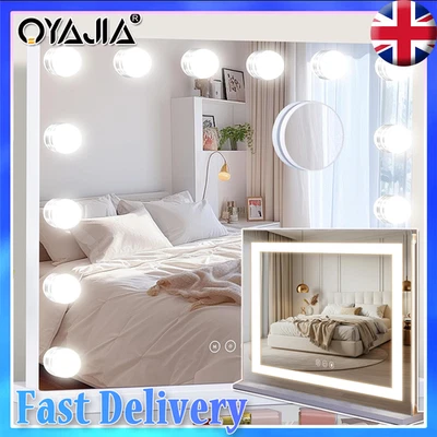NOBRAND LED Hollywood Makeup Mirror Large Vanity Light Mirror with 15 Dimmable LED Bulbs