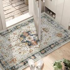2x3 Washable Small Area Rug Non Slip Throw Rugs for Kitchen Floor Bathroom En...