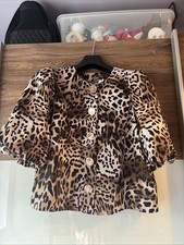 Mint Velvet Large Women’s Leopard Puff Sleeve Blouse - Immaculate