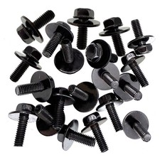 Car Body Bolts Fastener Fender M6-1.0x 16mm Long- 10mm Hex- 17mm Washer 20pcs