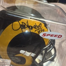 Jack Youngblood SIGNED Los Angeles Rams Mini Helmet Hall Of Fame AUTOGRAPHED