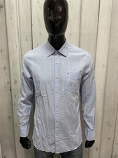 Camicia Tommy Hilfiger Uomo Taglia M / 48 IT Slim Fit Cotone Azzurra