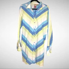 Antthony Original Chevron Stripe Shirtdress sz L