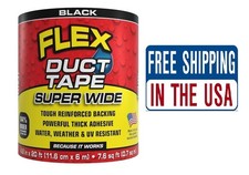 Flex Seal Super Wide Duct Tape Black 4.6 In. W X 20 Ft. L