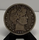 1899 50C Barber Silver Half Dollar