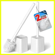 2Pack Toilet Bowl Brush and Holder Set - Toilet Scrubber Brush,Cleaning Brush...