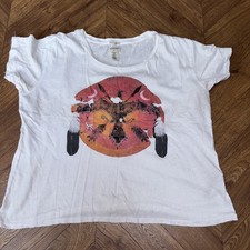 Ralph Lauren Denim & Supply Ladies White T-shirt Size M Eagle Motif