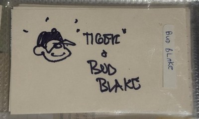 Bud Blake Original Hand Drawn Ink Sketch Art Of Comic Strip Tiger Signed