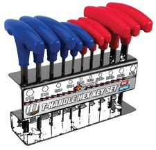 Performance Tool W80277 10 Piece T-Handle Hex Key Set