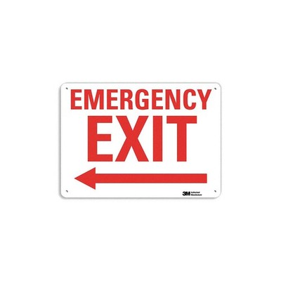 LYLE U7-1076-NP_14X10 Emergency Sign,10 in x 14 in,Plastic 44UZ95