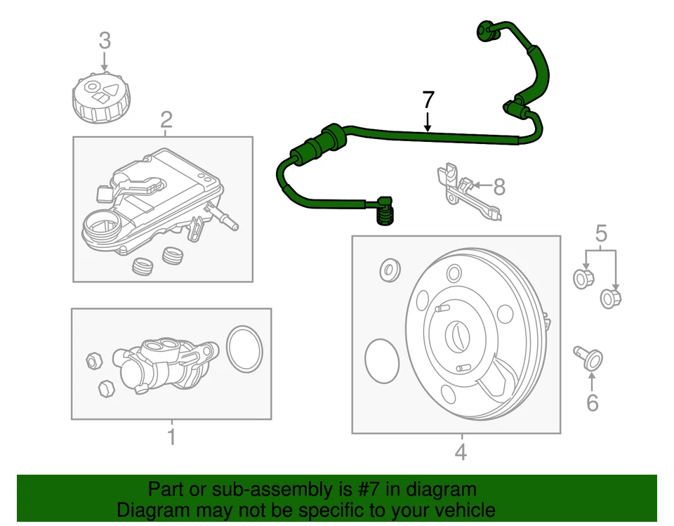 Ford Focus 2012-2018 original - tubo de vacío BV6Z-2420-A Foto 2 de 4