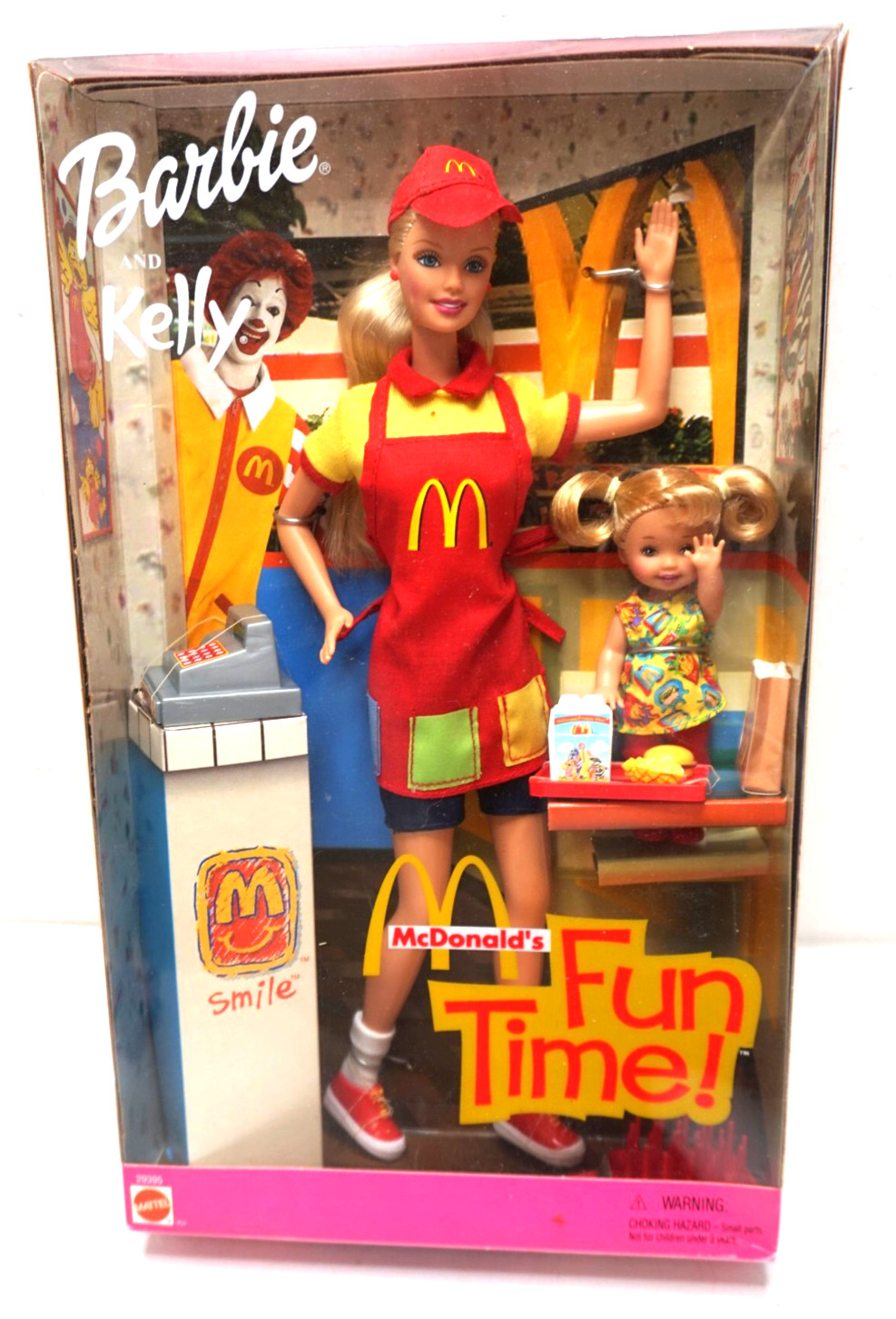 VINTAGE BARBIE DOLL KELLY MCDONALDS FUN TIME 29395 2001 FACTORY SEALED NRFB NEW
