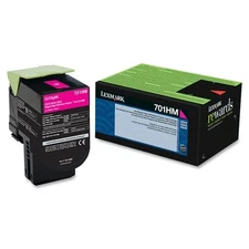 Genuine Lexmark, LEX70C1HM0, 70C1H Toner Cartridge, 1 Each, Magenta (701HM)