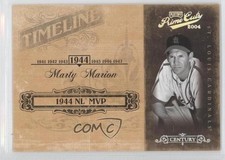 2004 Playoff Prime Cuts II Timeline Century Silver 6/25 Marty Marion #TL-61 a5h