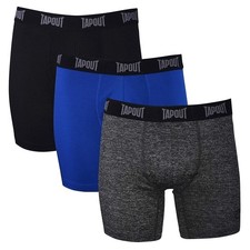 TapouT Mens Performance Boxer Briefs - 3-Pack Stretch Breathable No Fly Up to 5X