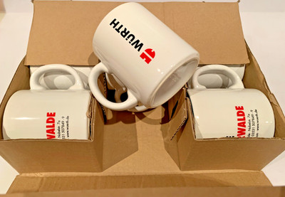 Würth Tasse Kaffeetasse Weiß Neu OVP Handwerker - 5 Jahre Finsterwalde - Sammler