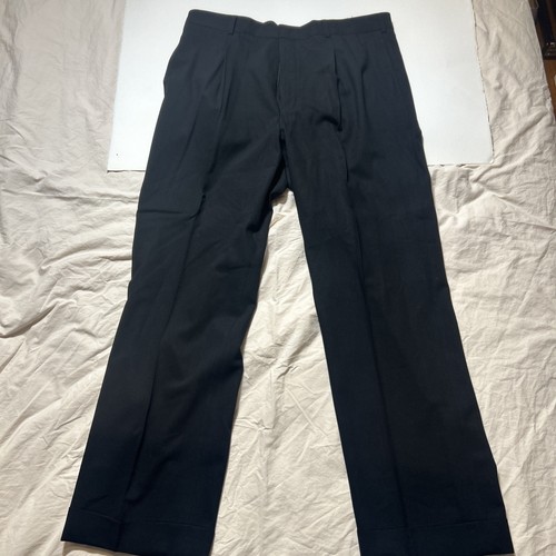 Polo Ralph Lauren, Vintage Polo Ralph Lauren Purple Label Wool Pants Men Black Dress 36/30 Pleated