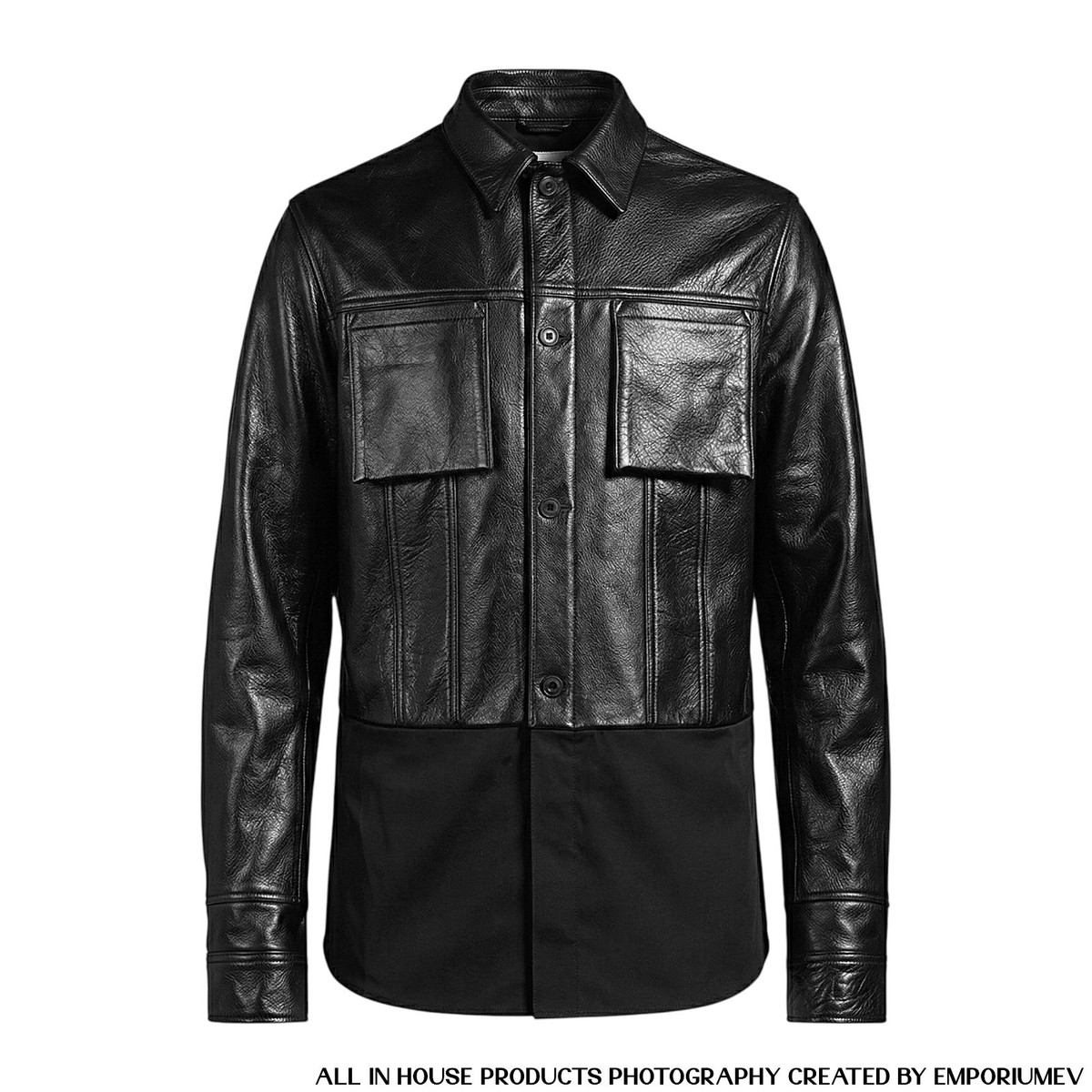 Helmut Lang H09HM102 Classic Black Button Down Unisex Overshirt