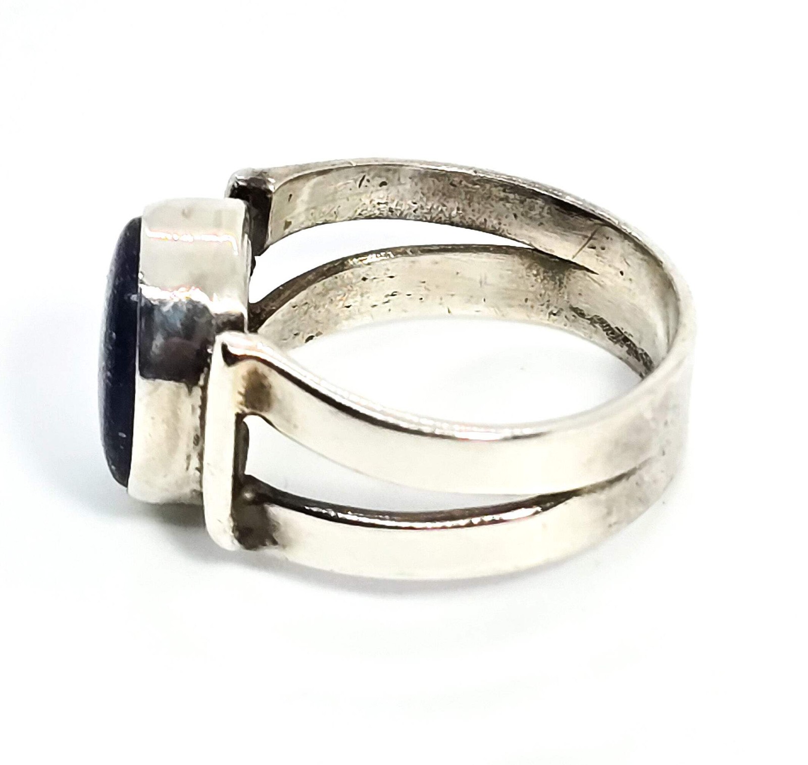 Lapis Lazuli large oval gemstone split shank ster… - image 4