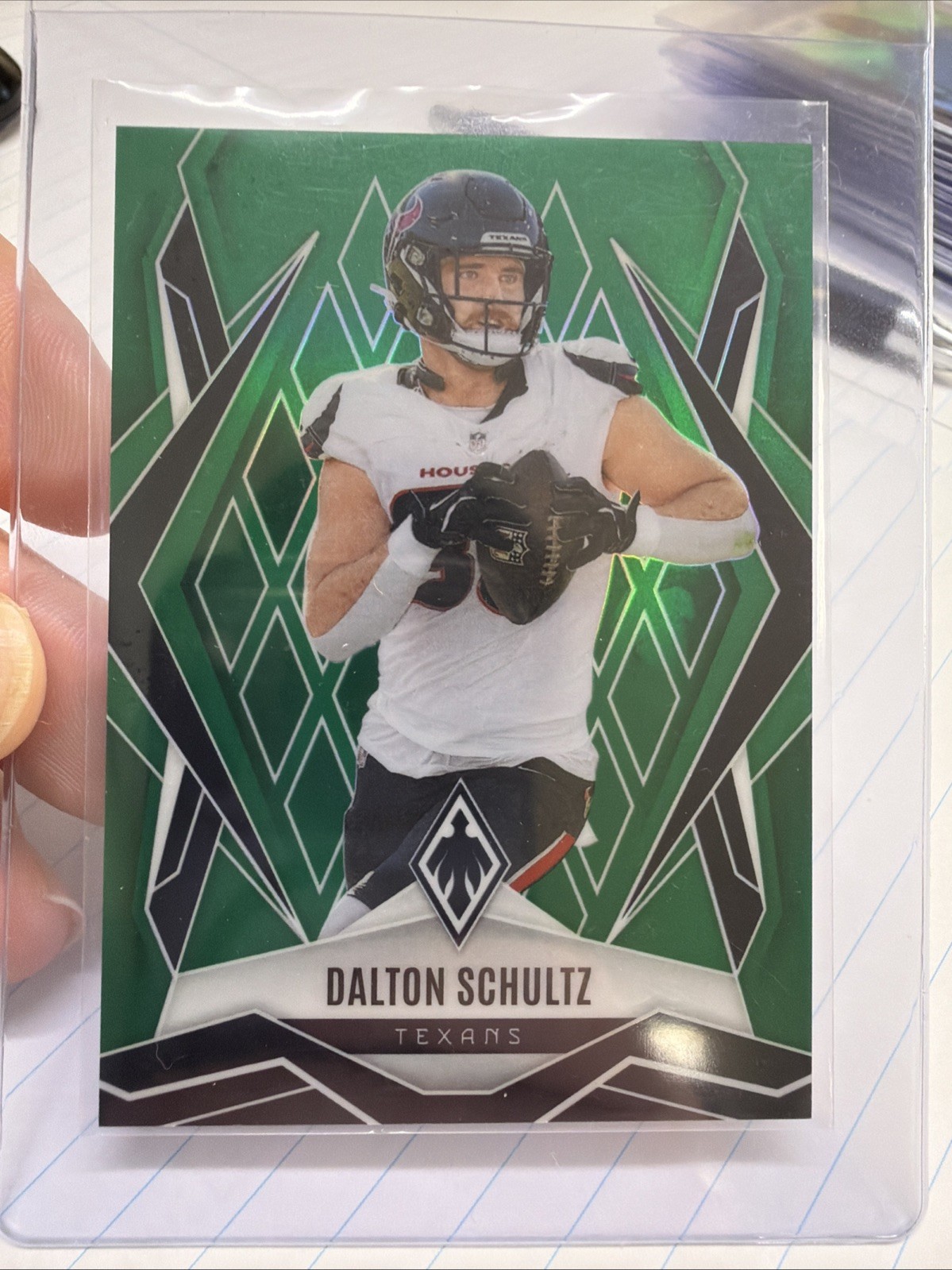 2025 Panini Phoenix Dalton Schultz #23 Green Seismic Prizm 2/25