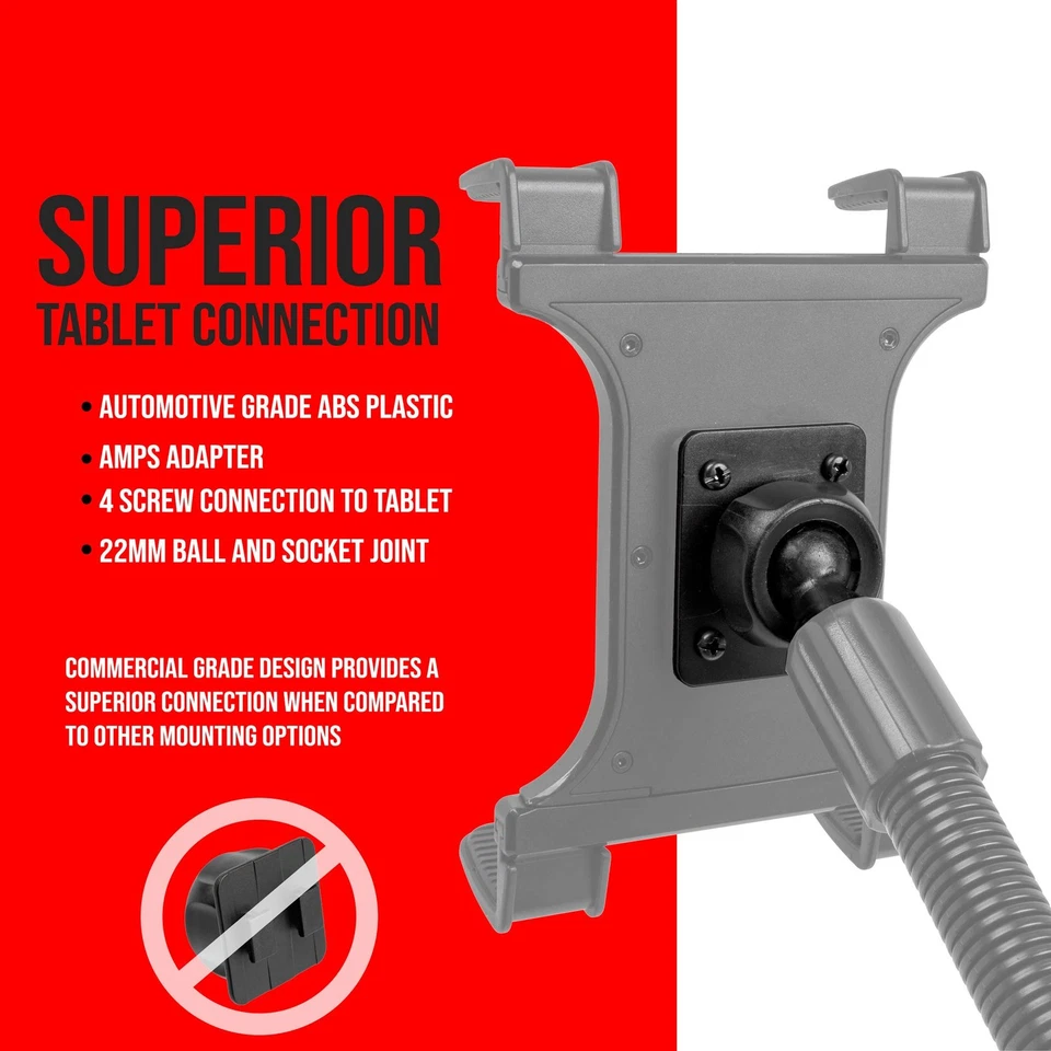 Tablet Mount for Car and Truck [ELD Mount] Industrial 22 Inch Aluminum Rod Go... - Image 2 of 4