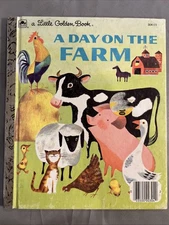 Vintage A Little Golden Book A Day On The Farm 304-55 #3103