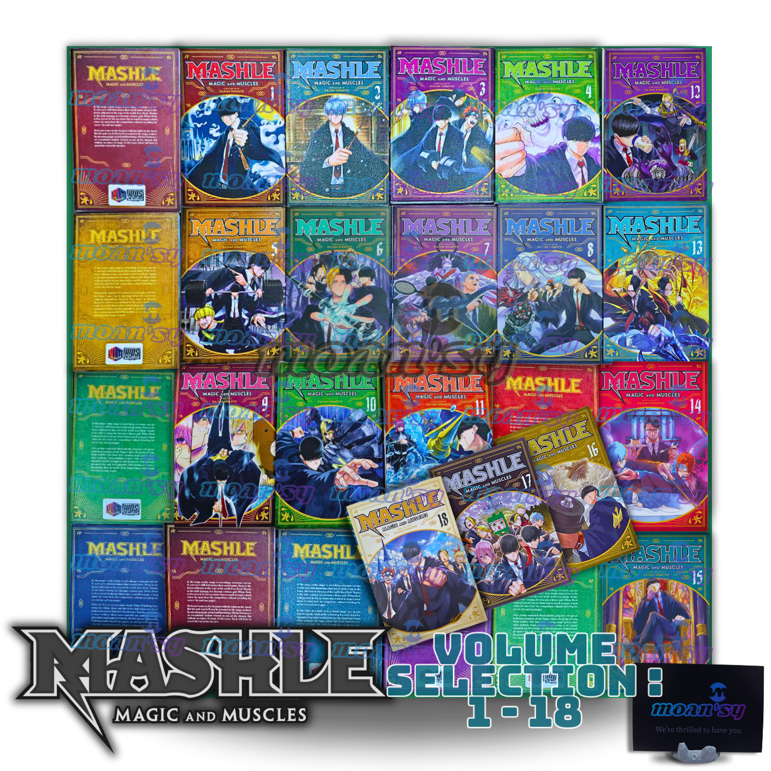 Mashle Magic And Muscles Vol 1-18 Manga Inglés Único Cómic Nuevo Hajime Komoto